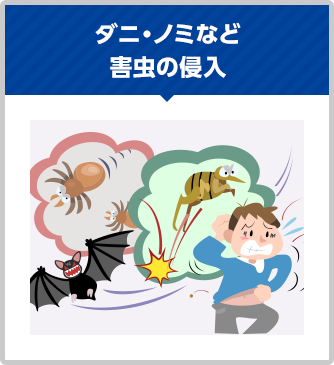 ダニ・ノミなど害虫の侵入