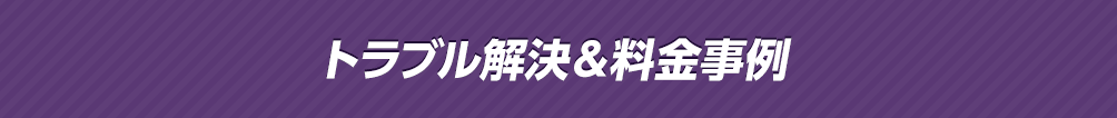 トラブル解決&料金事例