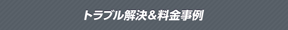 トラブル解決&料金事例