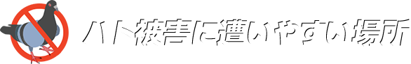 ハト被害に遭いやすい場所